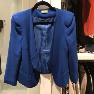 Electric blue blazer, M